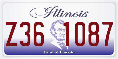 IL license plate Z361087