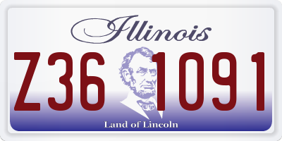 IL license plate Z361091
