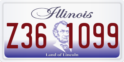 IL license plate Z361099