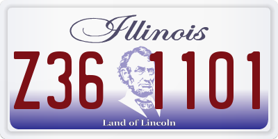 IL license plate Z361101