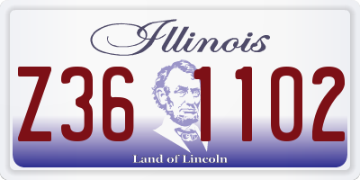 IL license plate Z361102