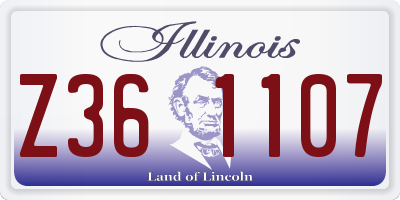 IL license plate Z361107