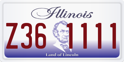 IL license plate Z361111
