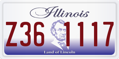 IL license plate Z361117
