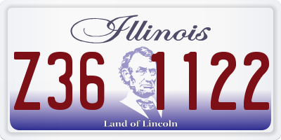 IL license plate Z361122