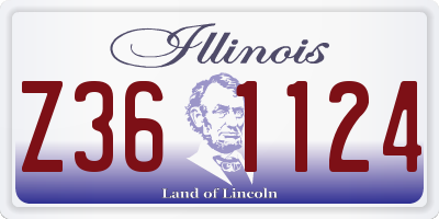IL license plate Z361124
