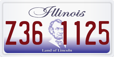 IL license plate Z361125