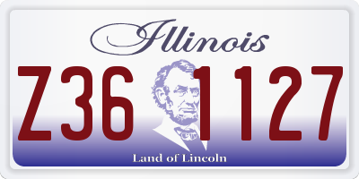 IL license plate Z361127