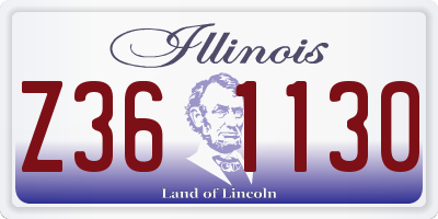 IL license plate Z361130