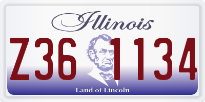 IL license plate Z361134