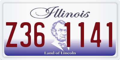 IL license plate Z361141