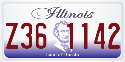 IL license plate Z361142