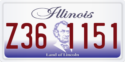 IL license plate Z361151