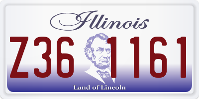 IL license plate Z361161