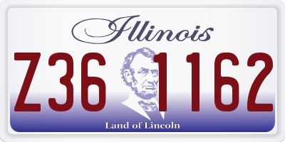 IL license plate Z361162