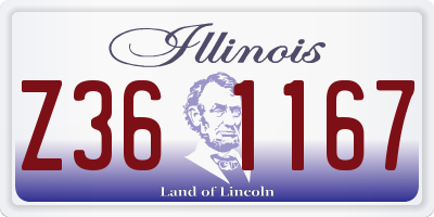 IL license plate Z361167
