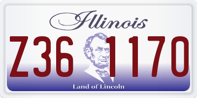 IL license plate Z361170
