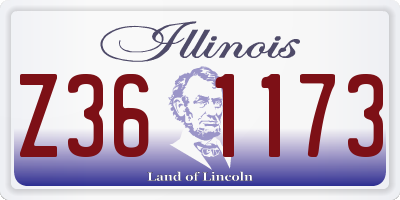 IL license plate Z361173