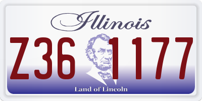 IL license plate Z361177