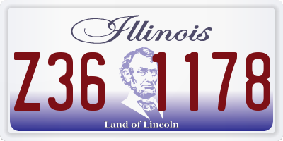 IL license plate Z361178