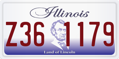 IL license plate Z361179