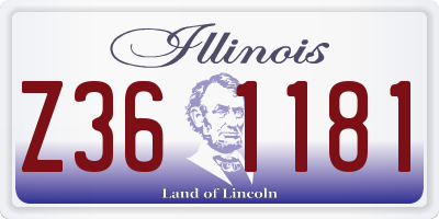 IL license plate Z361181