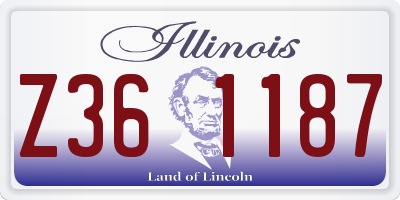 IL license plate Z361187