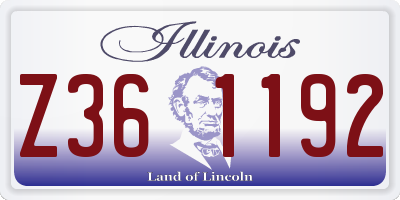 IL license plate Z361192