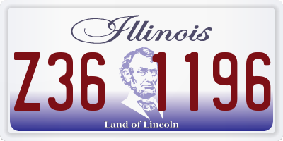 IL license plate Z361196