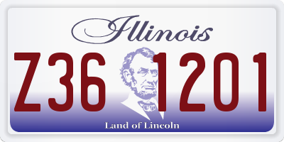 IL license plate Z361201
