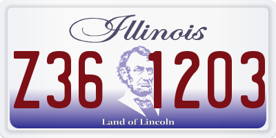 IL license plate Z361203
