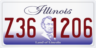 IL license plate Z361206