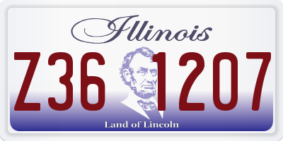 IL license plate Z361207