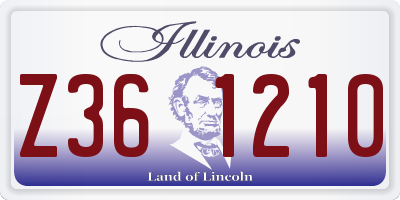 IL license plate Z361210