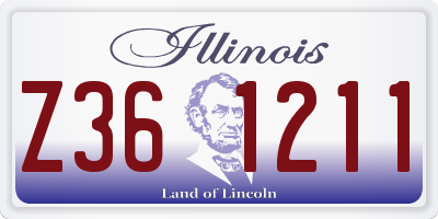 IL license plate Z361211