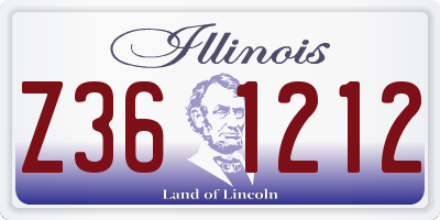 IL license plate Z361212
