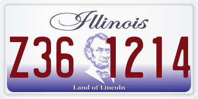 IL license plate Z361214