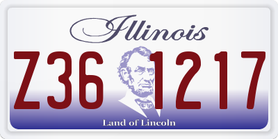 IL license plate Z361217