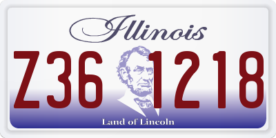 IL license plate Z361218