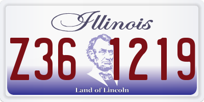 IL license plate Z361219