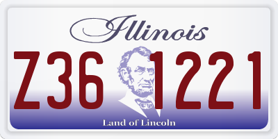 IL license plate Z361221