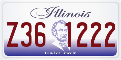 IL license plate Z361222