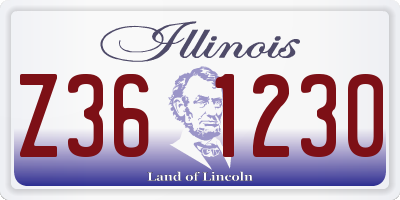 IL license plate Z361230
