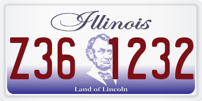 IL license plate Z361232