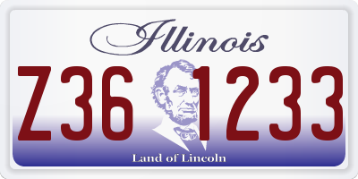IL license plate Z361233