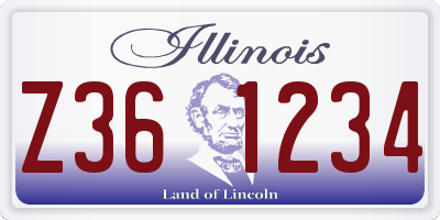 IL license plate Z361234