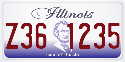 IL license plate Z361235