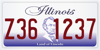 IL license plate Z361237