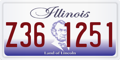 IL license plate Z361251