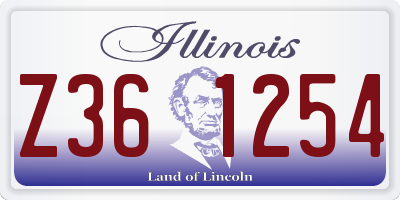 IL license plate Z361254